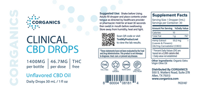 Corganics Clinical CBD Drops™ - HCP